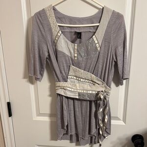 Elegant Gray Women's Top